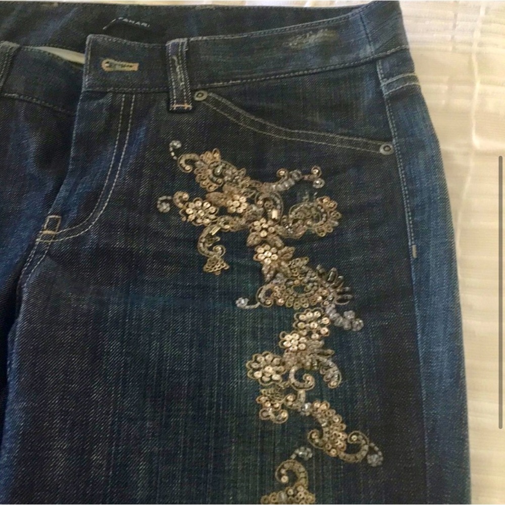 Elie Tahari embellished jeans